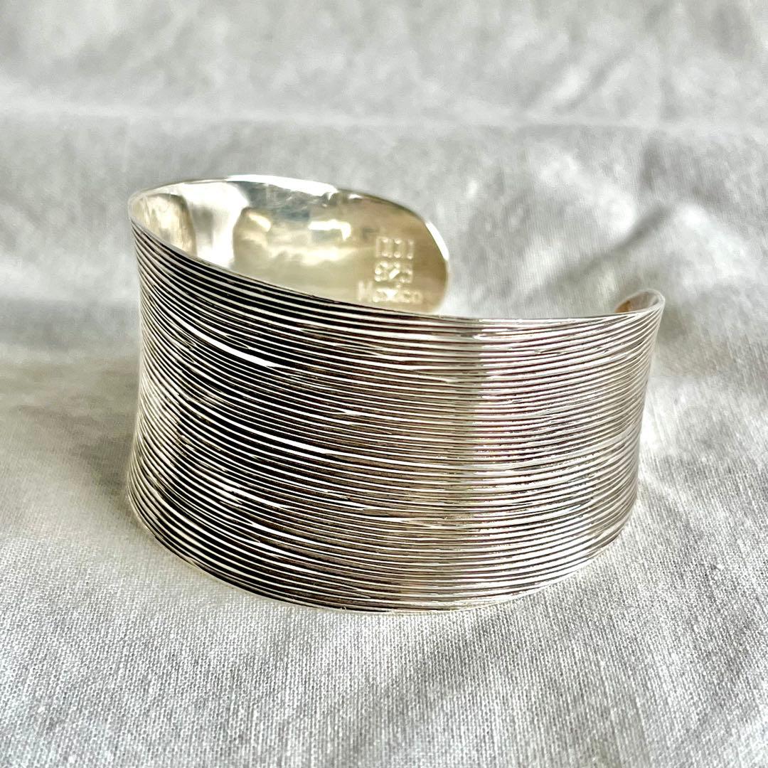 メキシカンジュエリー　ヴィンテージ　DDD バングル　ボーンカフMEXICO