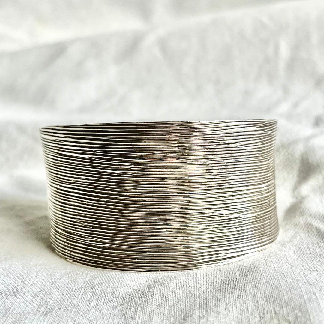 メキシカンジュエリー　ヴィンテージ　DDD バングル　ボーンカフMEXICO