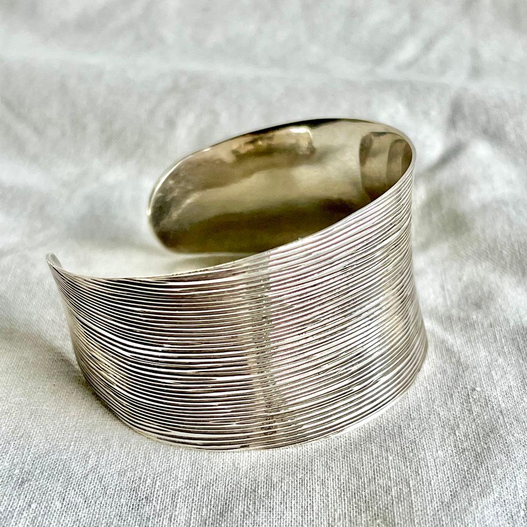 メキシカンジュエリー　ヴィンテージ　DDD バングル　ボーンカフMEXICO