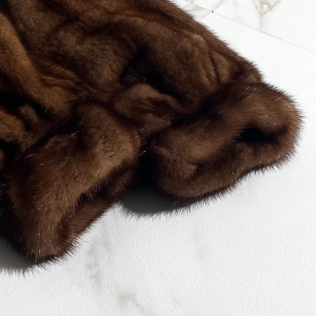 総丈90㎝ サガミンク 銀サガ MITSUKOSHI デミバフミンク コート L