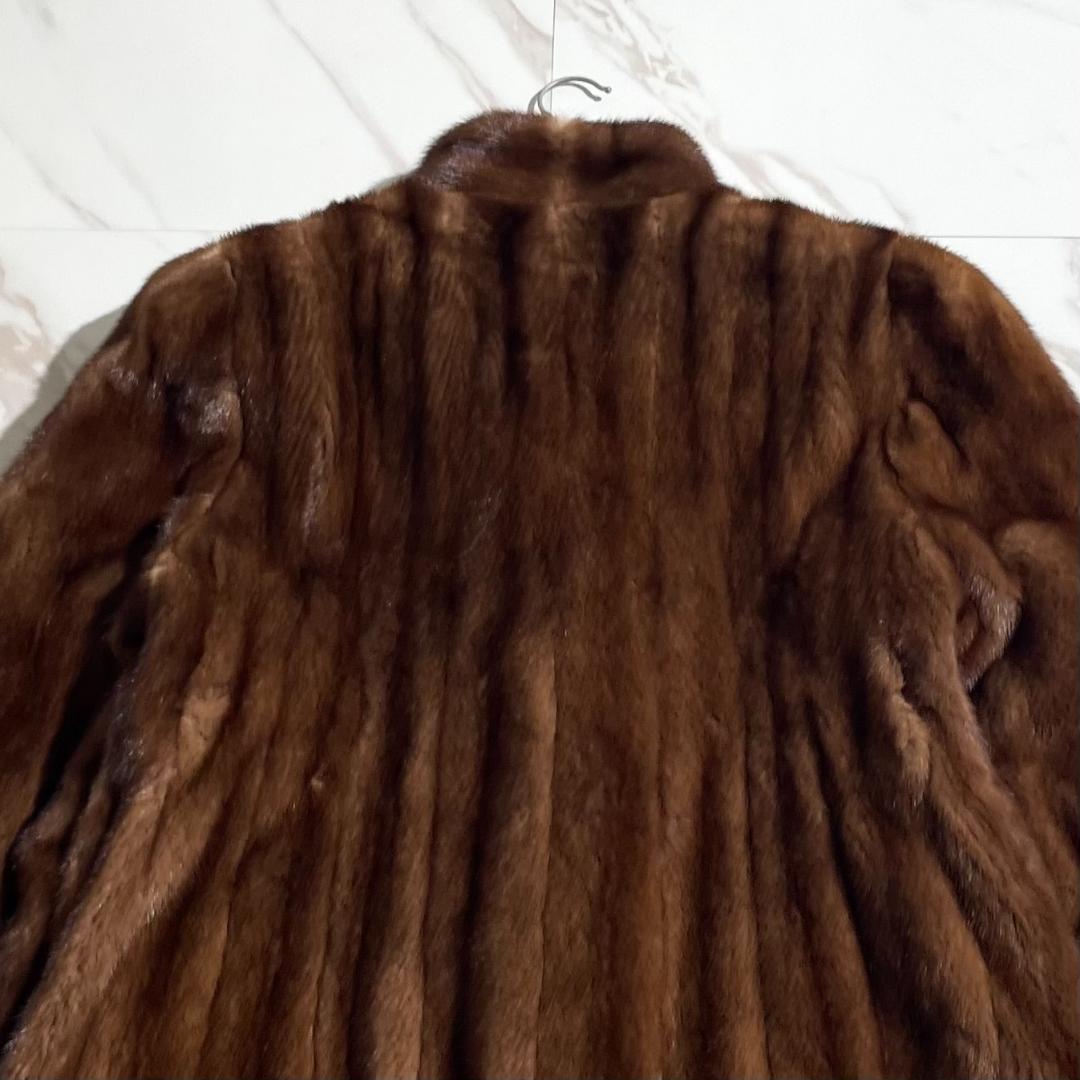 総丈90㎝ サガミンク 銀サガ MITSUKOSHI デミバフミンク コート L