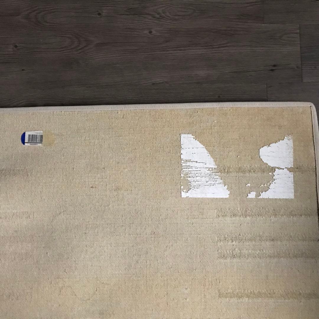 Kw M ラグ ラグマット カーペット 絨毯134×199cm ベージュ