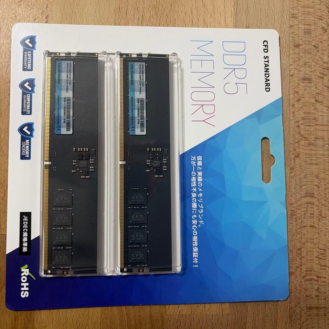 CFD DDR5 メモリ16gb × 2 W5U5600CS-16G