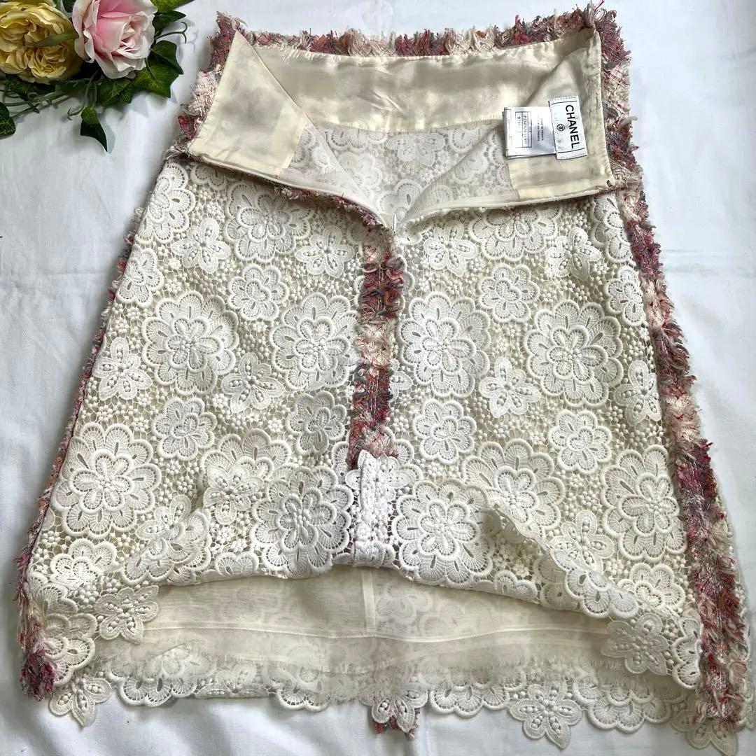 【美品✨】CHANELシャネル★レース★ジャケット＆スカート★セットアップ36
