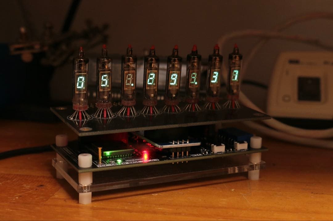 VFD管時計 ダイバージェンスメーター風 電子工作 RTC搭載 ニキシー管