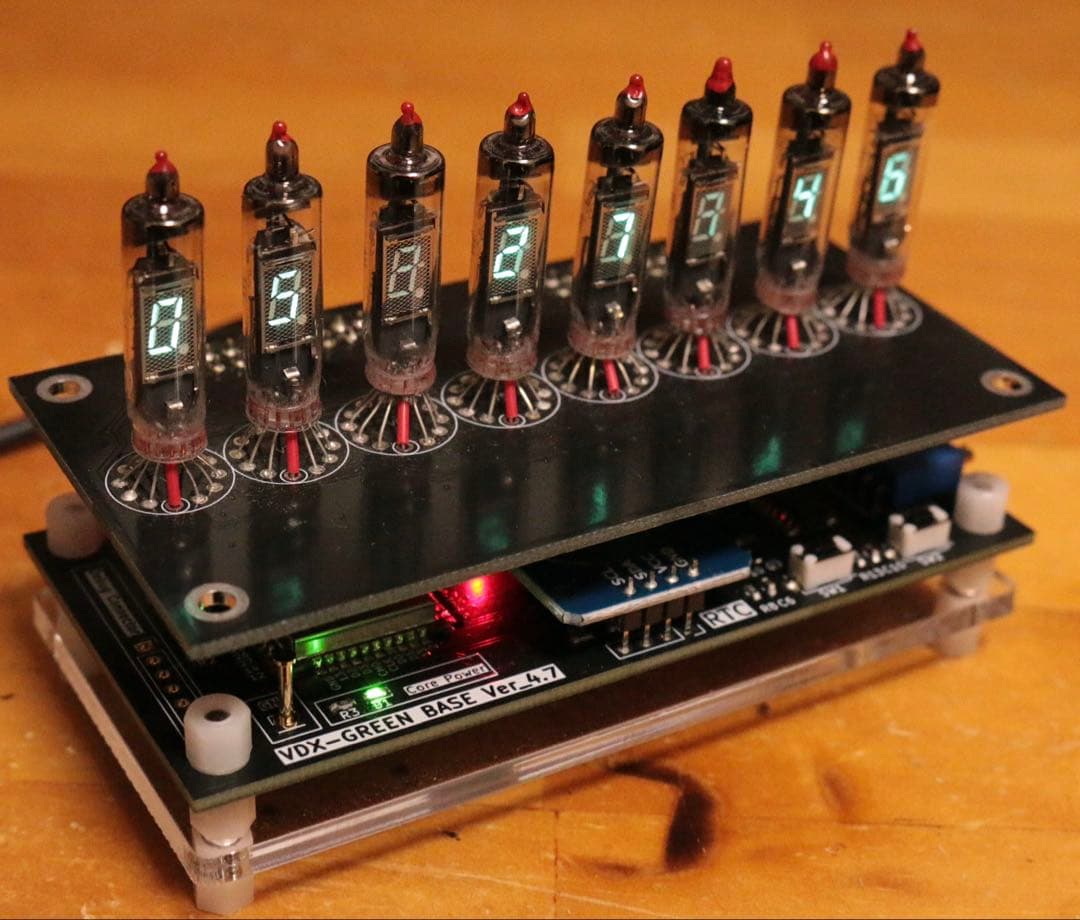 VFD管時計 ダイバージェンスメーター風 電子工作 RTC搭載 ニキシー管