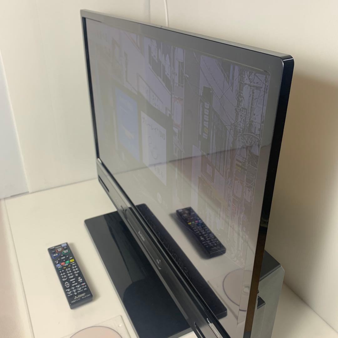 三菱 テレビ ３２型 HDD 1TB 内蔵 予約録画可 ターンテーブル DVD
