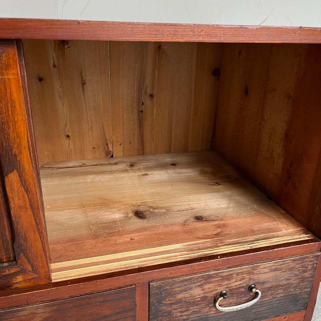 アンティーク チェスト 箪笥 ローボード テレビ台 無垢材 昭和レトロ z534