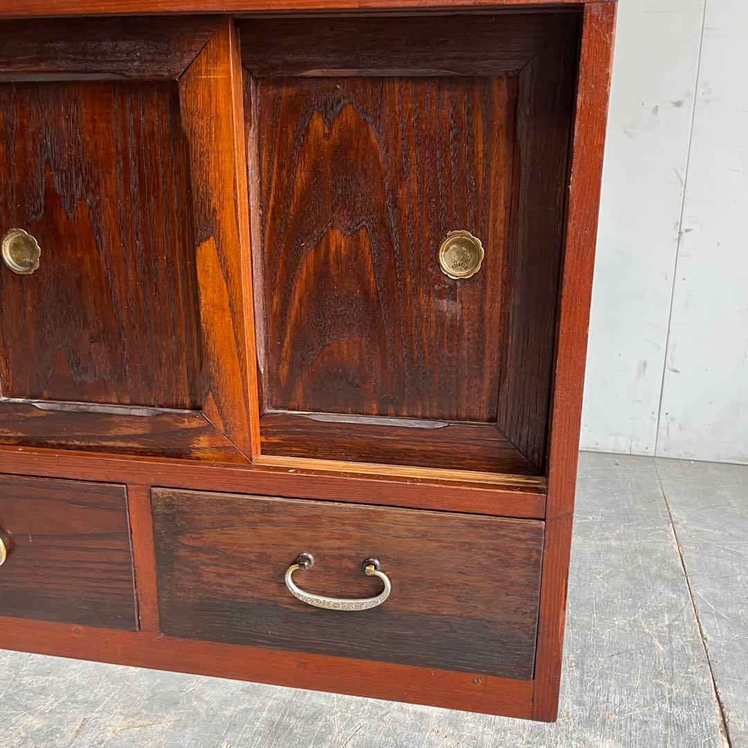 アンティーク チェスト 箪笥 ローボード テレビ台 無垢材 昭和レトロ z534