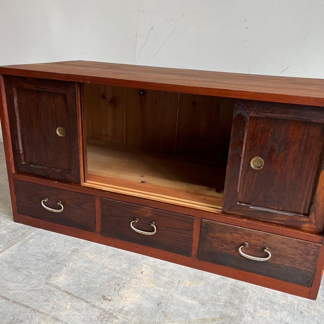 アンティーク チェスト 箪笥 ローボード テレビ台 無垢材 昭和レトロ z534