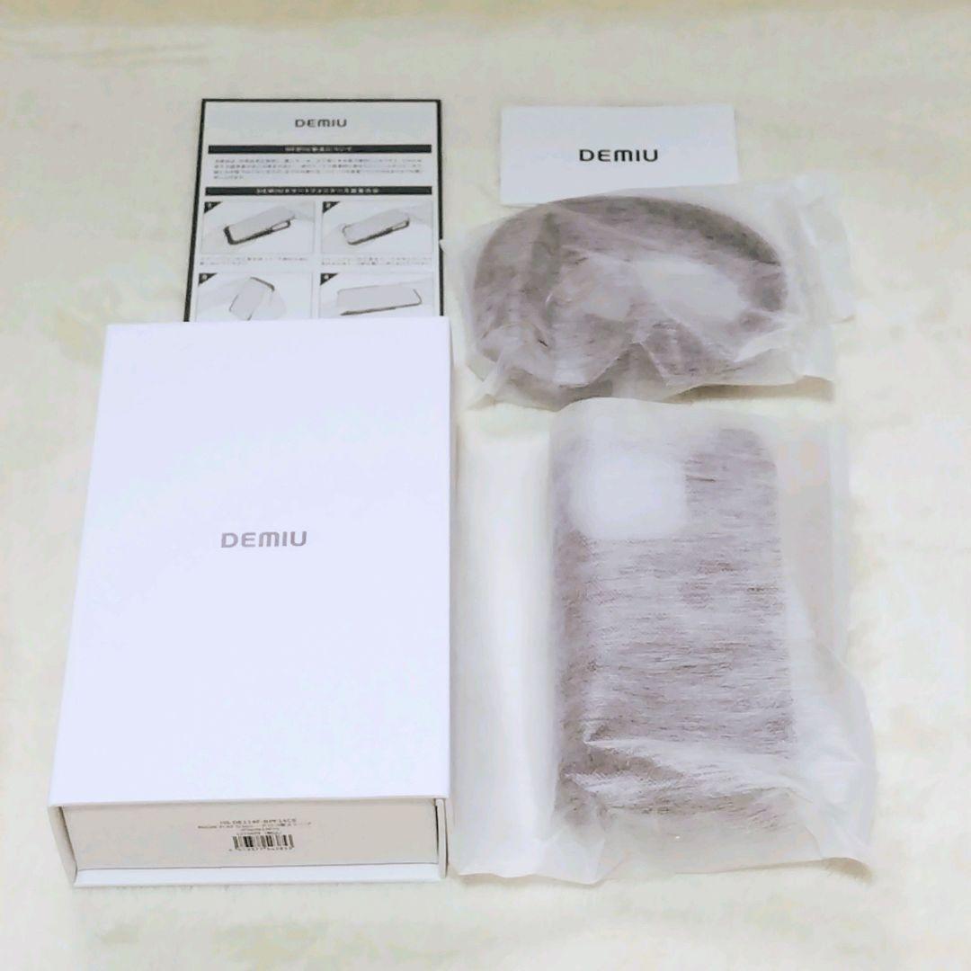 デミウ ポシェ FLAT レザー クロコ エトープ iPhone14＆ストラップ