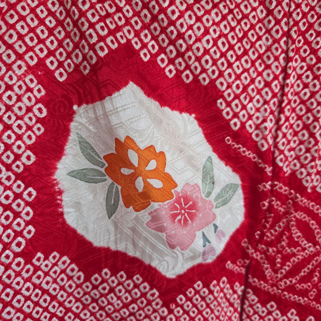 1-2　　正絹　女の子お祝い着物　産着　七五三　絞り