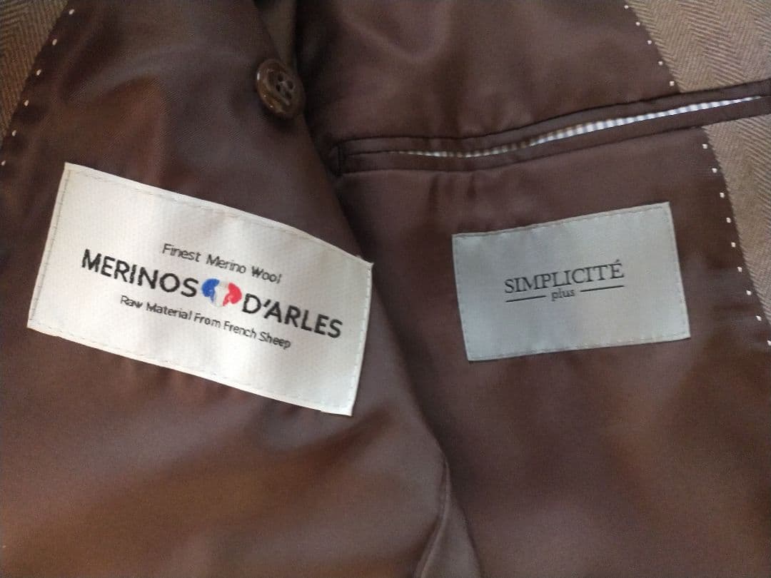 超美品SIMPLICITE × MERINOS DARLES スリーピース 46