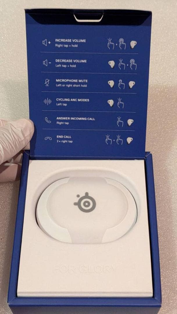 未使用 ホワイト スティールシリーズ ARCTIS GAMEBUDS