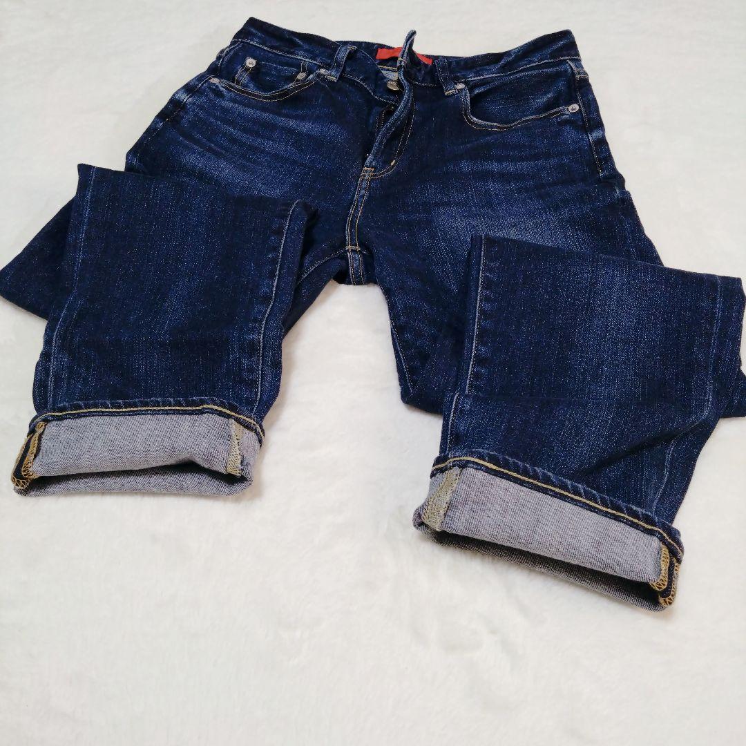 希少美品35周年★REDCARD カジュアル ストレッチ テーパードデニム 26