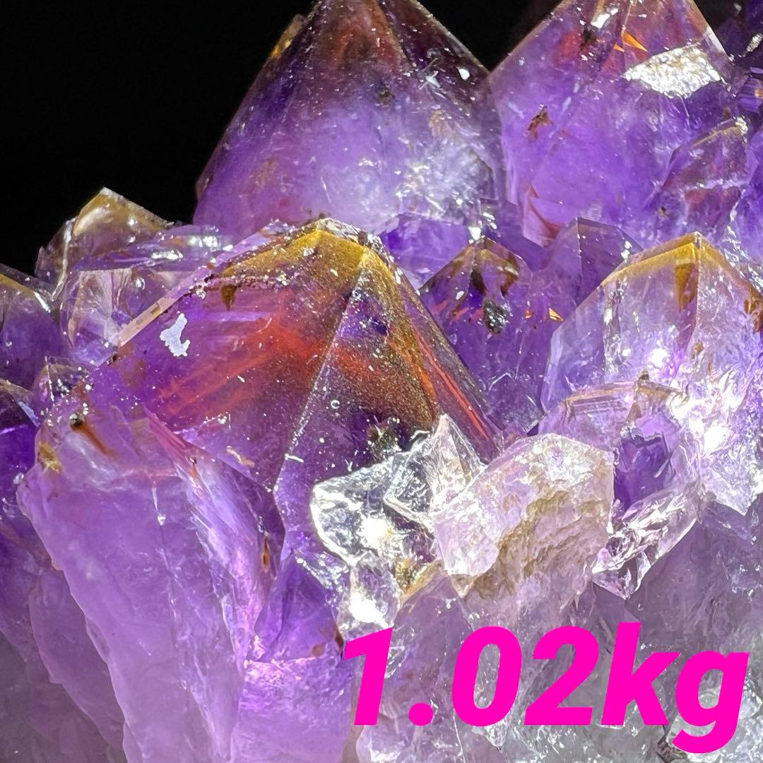 ✳️超希少‼️紫水晶とレッドの煌めき✨レッドファントム アメジストクラスター 天然石