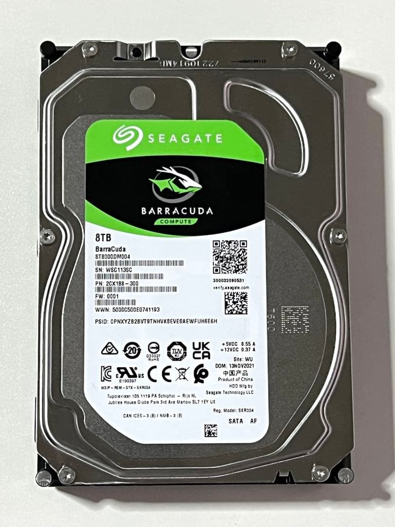 Seagate 3.5インチ HDD 8TB ハードディスク