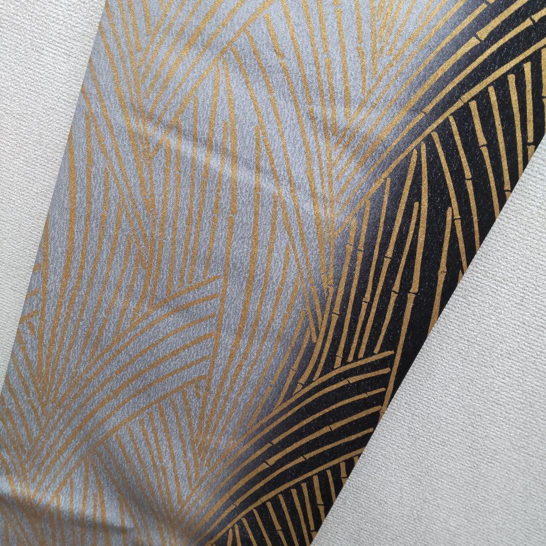 正絹　金彩竹柄　袋帯（４８８）