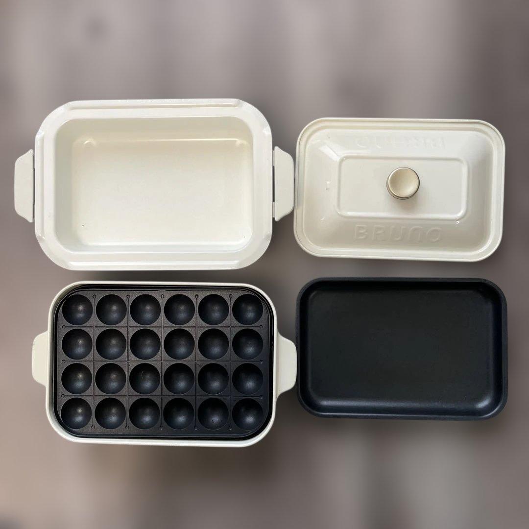 BRUNO コンパクトホットプレート たこ焼きプレート付き