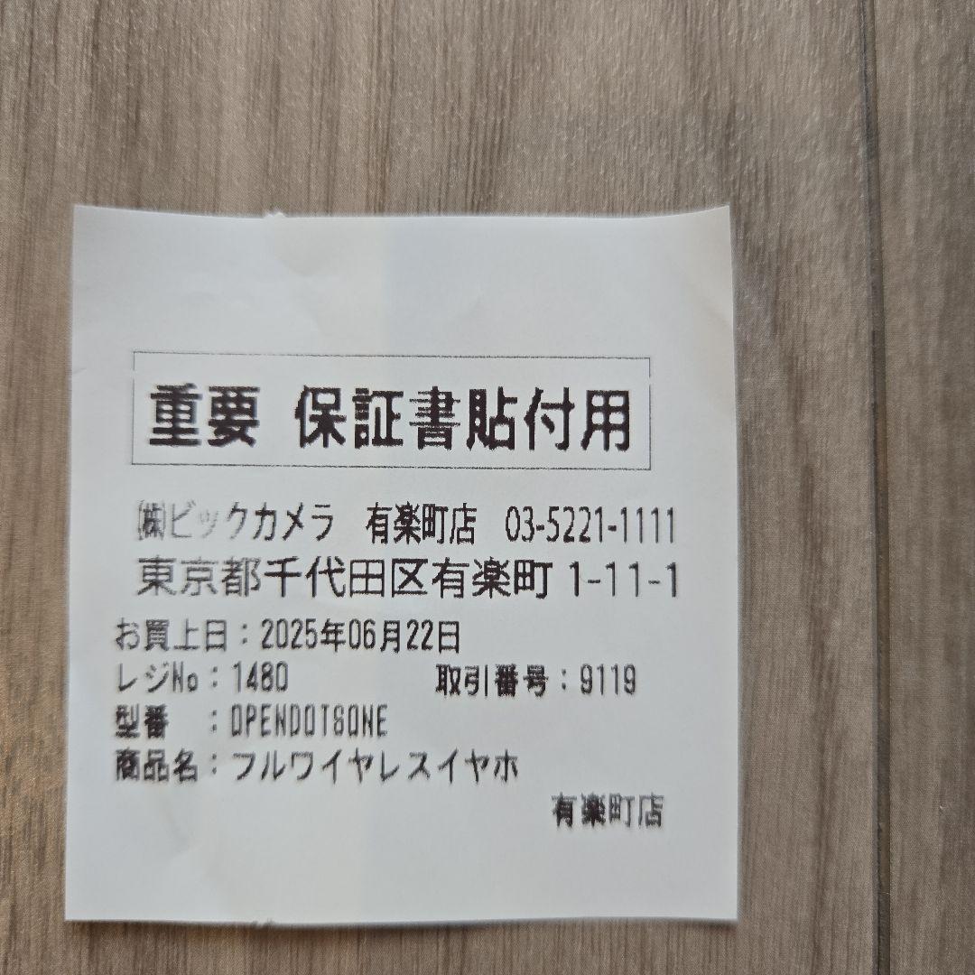 【保証書付】SHOKZ OPENDOTS ONE ワイヤレスイヤホン ケース付