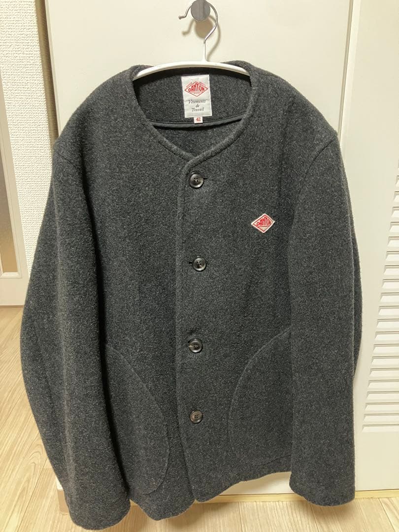 DANTON ダントン　ウール　カラーレスジャケット　ユニセックス