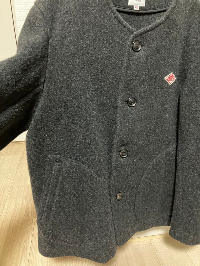 DANTON ダントン　ウール　カラーレスジャケット　ユニセックス