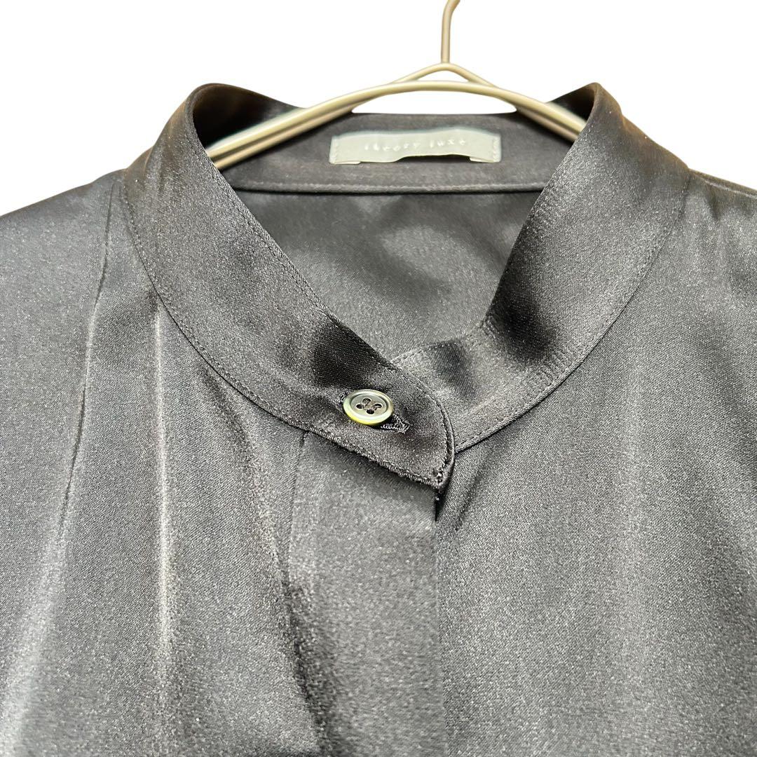 美品✨️theory luxe サテンシャツワンピース ウオッシャブル