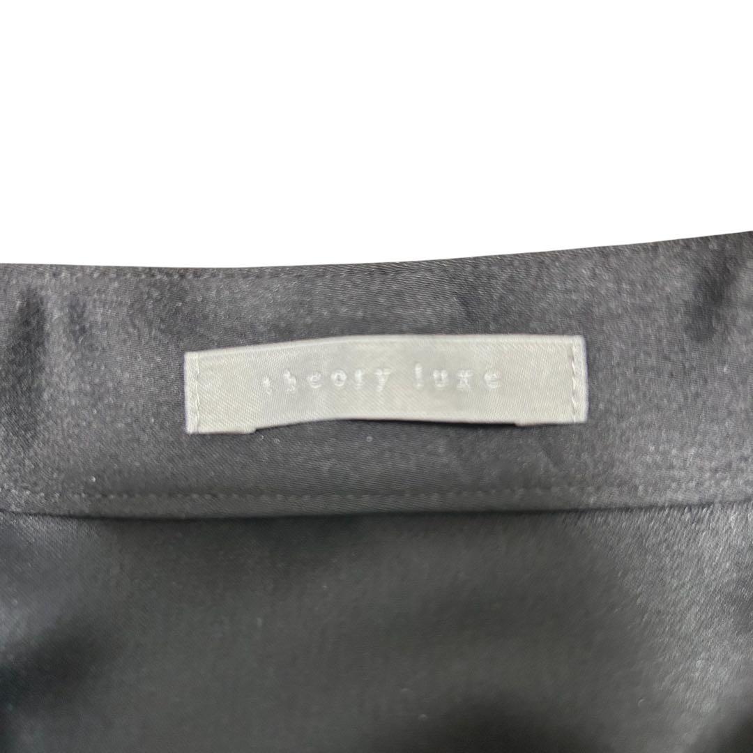 美品✨️theory luxe サテンシャツワンピース ウオッシャブル
