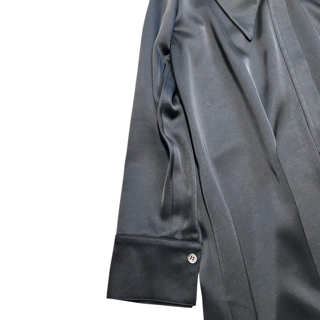 美品✨️theory luxe サテンシャツワンピース ウオッシャブル