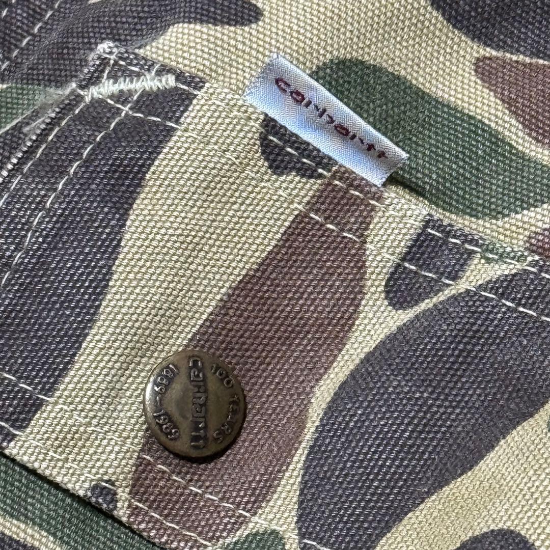 Carhartt 迷彩 オーバーオール 44R US製　IDEALジップ 80s