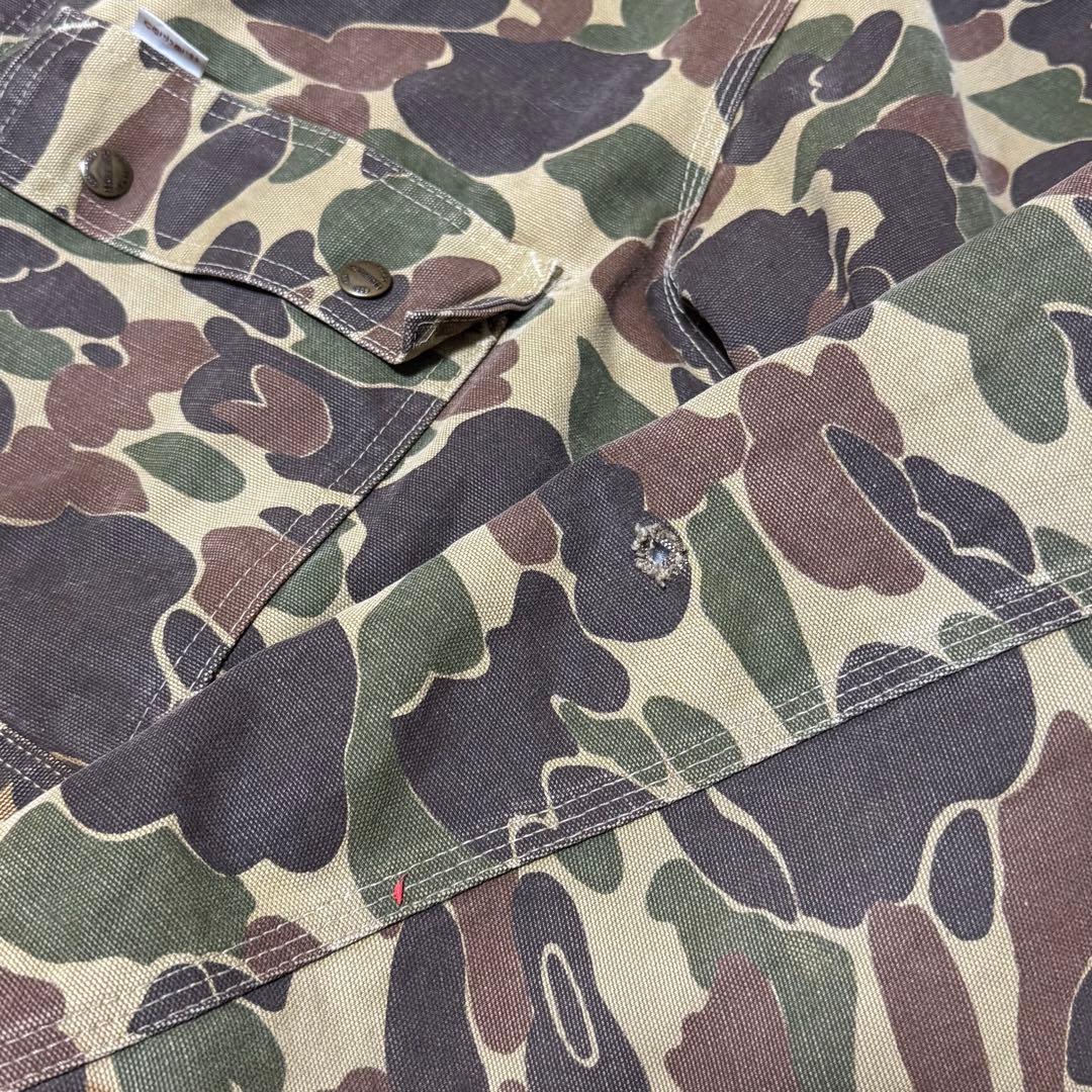 Carhartt 迷彩 オーバーオール 44R US製　IDEALジップ 80s
