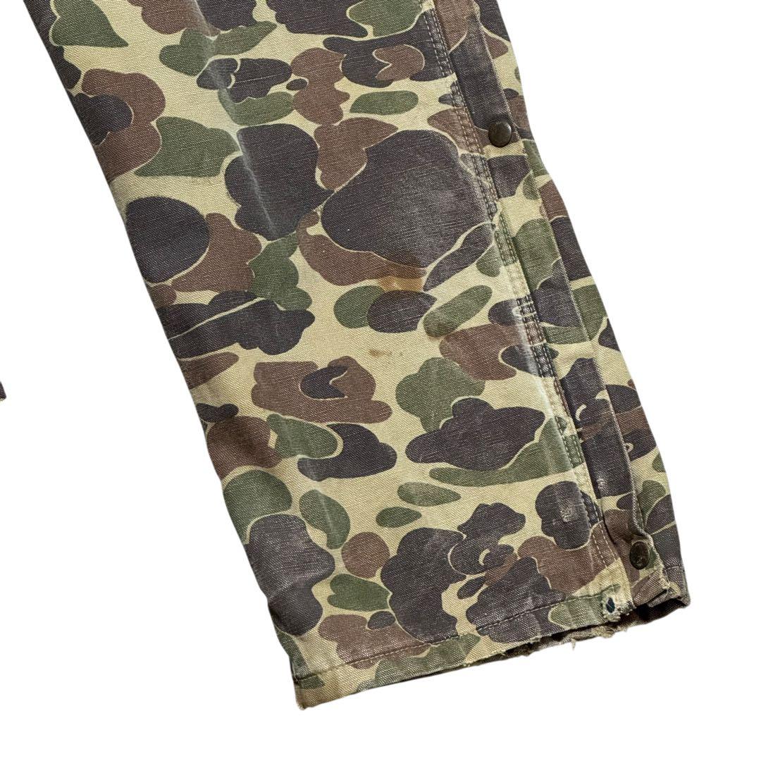 Carhartt 迷彩 オーバーオール 44R US製　IDEALジップ 80s