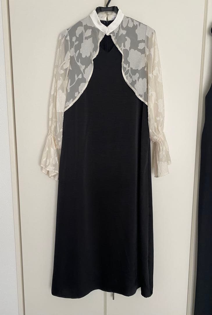 スーツ・フォーマル・ドレス sahara Sheer Jacquard Docking Dress