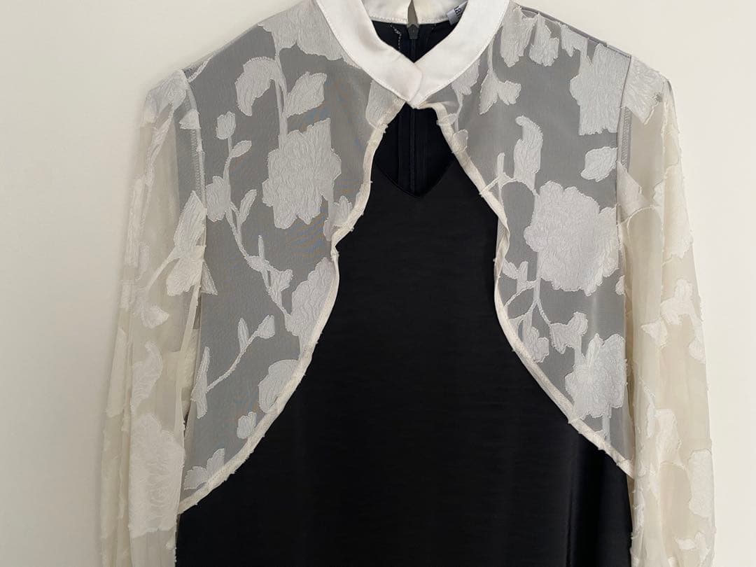 スーツ・フォーマル・ドレス sahara Sheer Jacquard Docking Dress