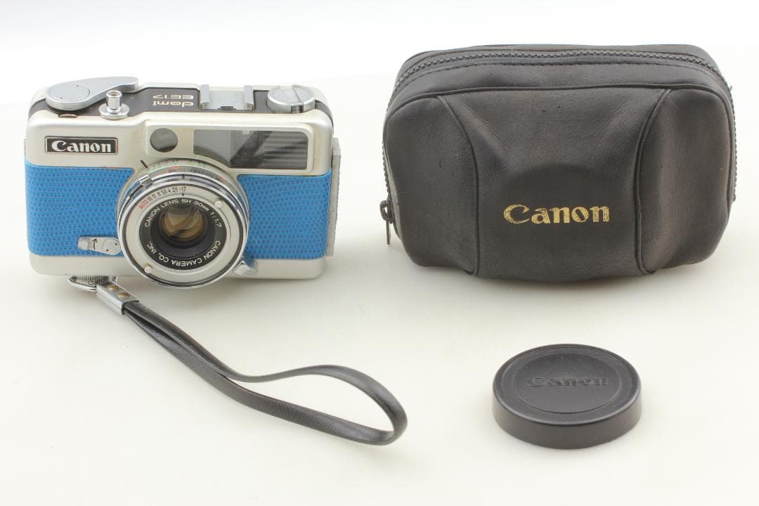 【整備済　美品】ブルー Canon Demi EE17　露出計OK #1321
