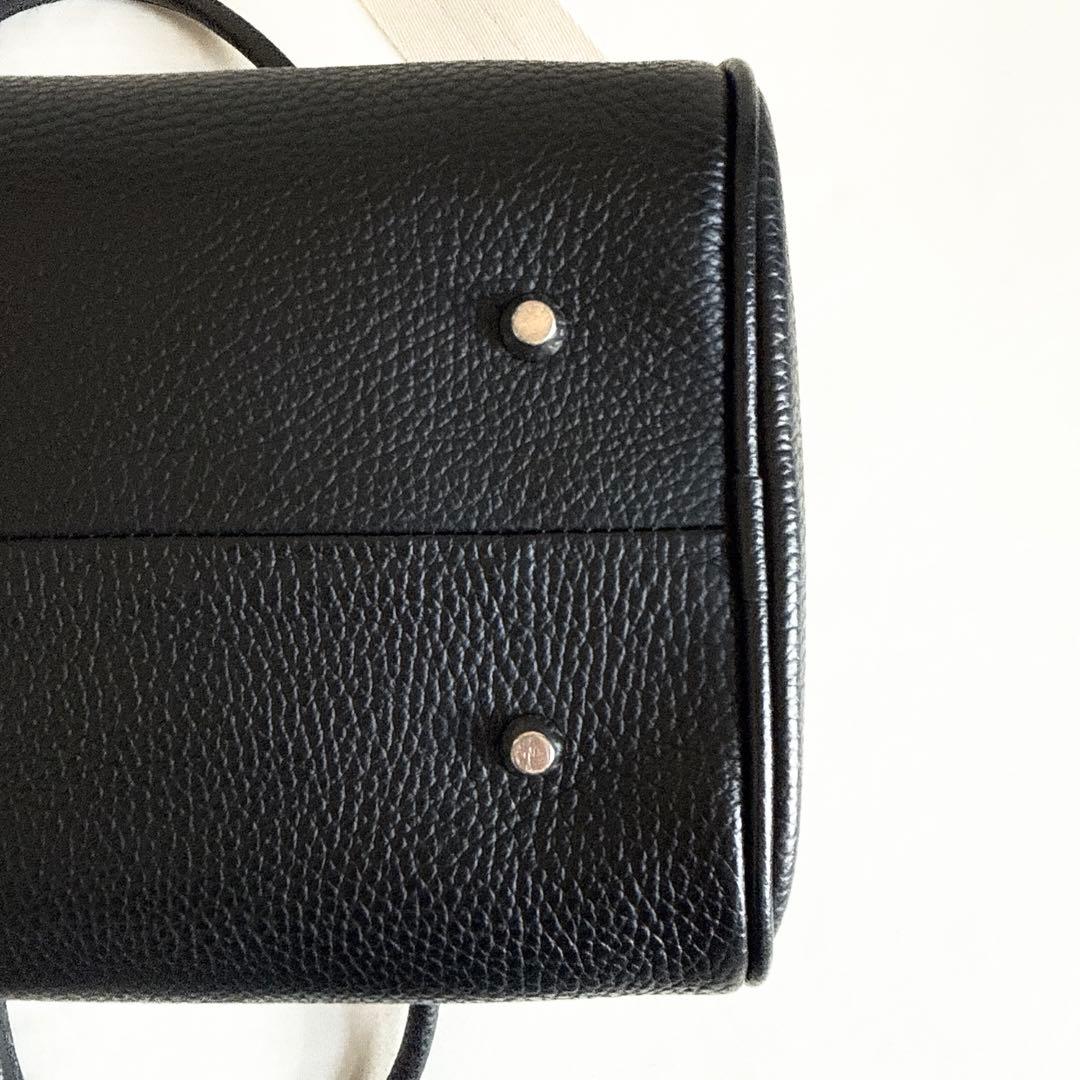 【極美品】クリスチャンヴィラ　ボストンバッグ　レザー　ハンドバッグ　黒
