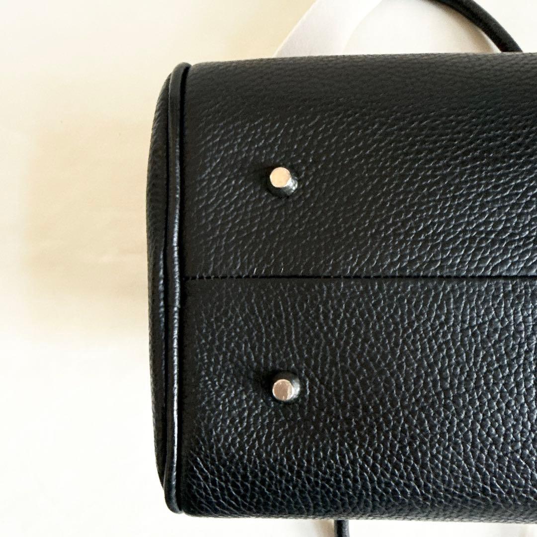 【極美品】クリスチャンヴィラ　ボストンバッグ　レザー　ハンドバッグ　黒