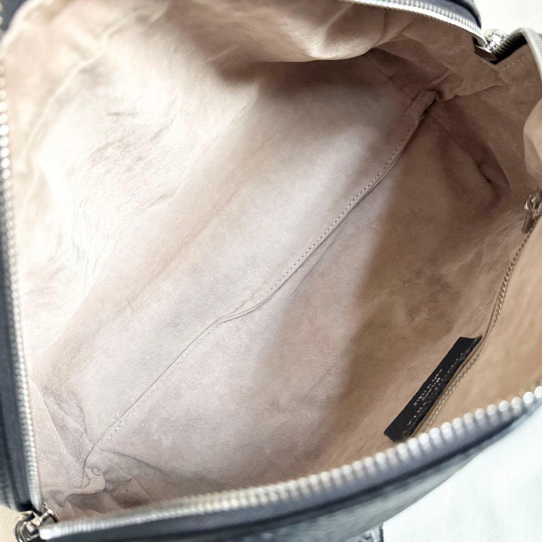 【極美品】クリスチャンヴィラ　ボストンバッグ　レザー　ハンドバッグ　黒