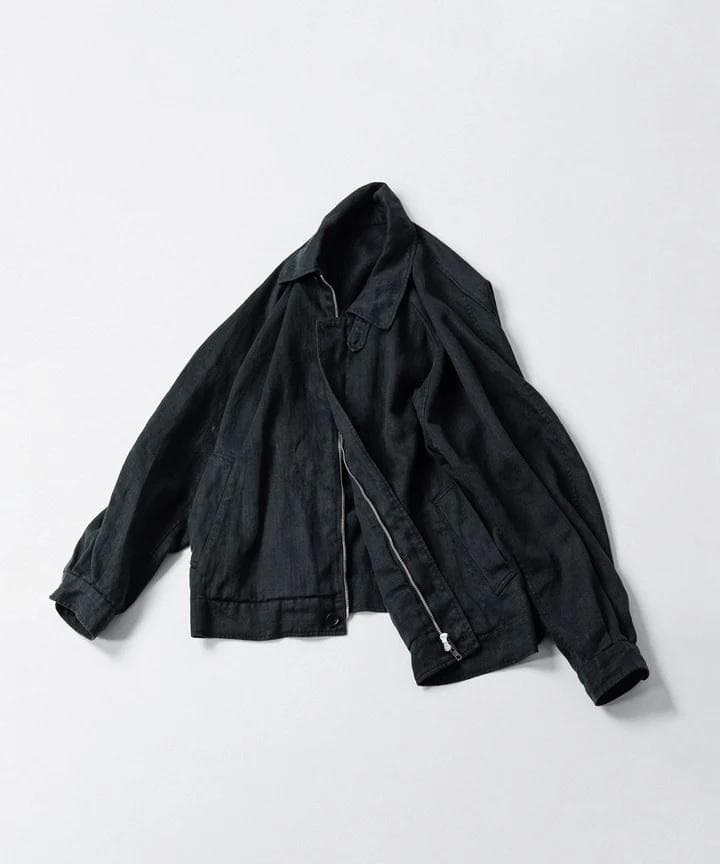 stein『HEAVY LINEN HERRINGBONE ZIPJACKET』