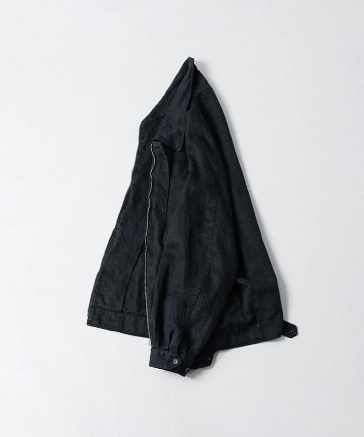 stein『HEAVY LINEN HERRINGBONE ZIPJACKET』