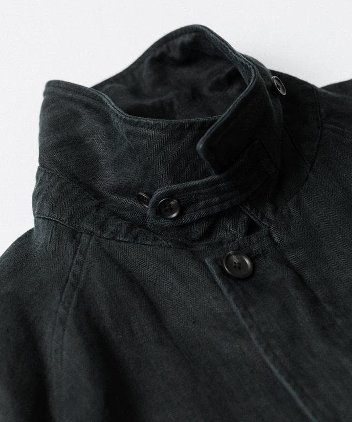 stein『HEAVY LINEN HERRINGBONE ZIPJACKET』