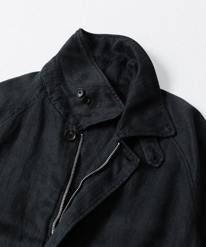 stein『HEAVY LINEN HERRINGBONE ZIPJACKET』