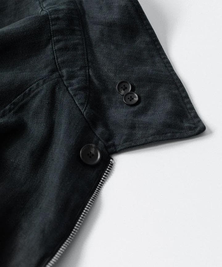 stein『HEAVY LINEN HERRINGBONE ZIPJACKET』