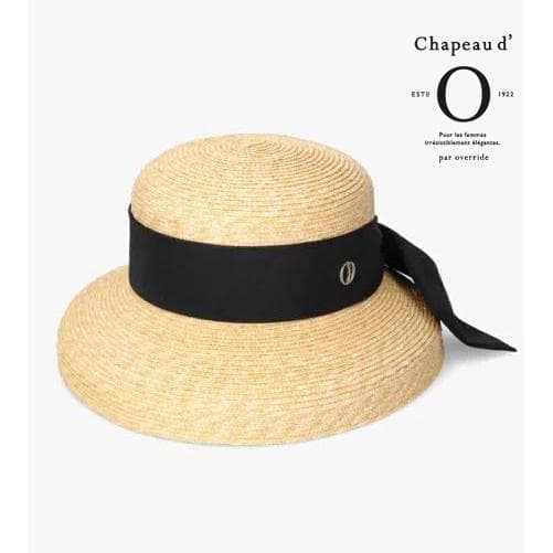 【黒】Chapeau d' O シャポードオー カサブランカ 麦わら帽子