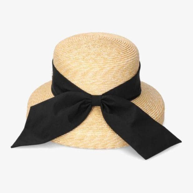 【黒】Chapeau d' O シャポードオー カサブランカ 麦わら帽子