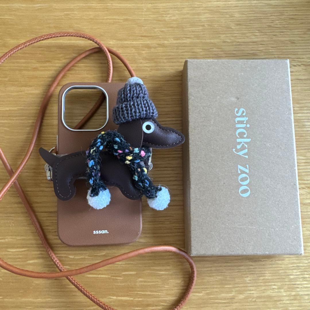 sticky zoo ブラウン iPhone用ケース