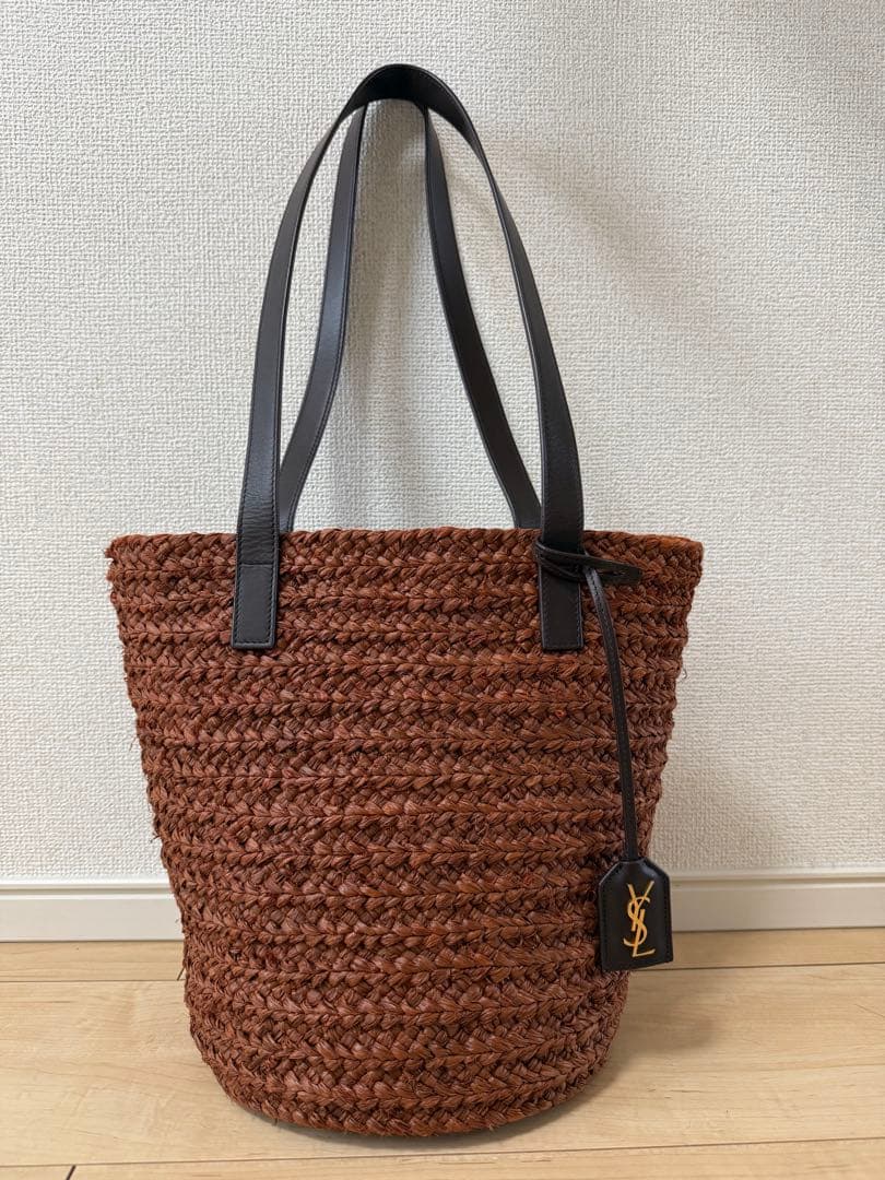 サンローラン　SAINT LAURENT パニエ　ラフィア