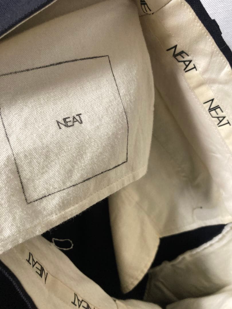 neat 美品　Wool Cotton 2Tuck Tapered 48