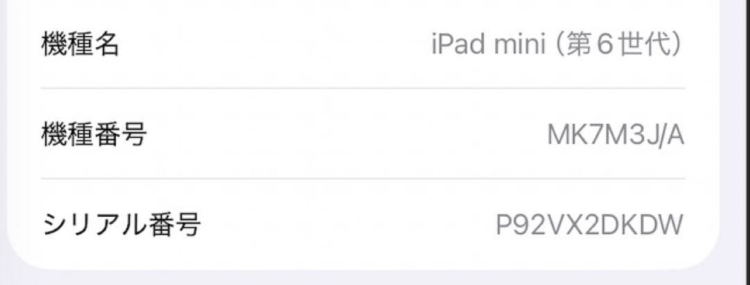 iPad mini 第6世代　WiFi スペーグレイ　64GB バッテリー95%