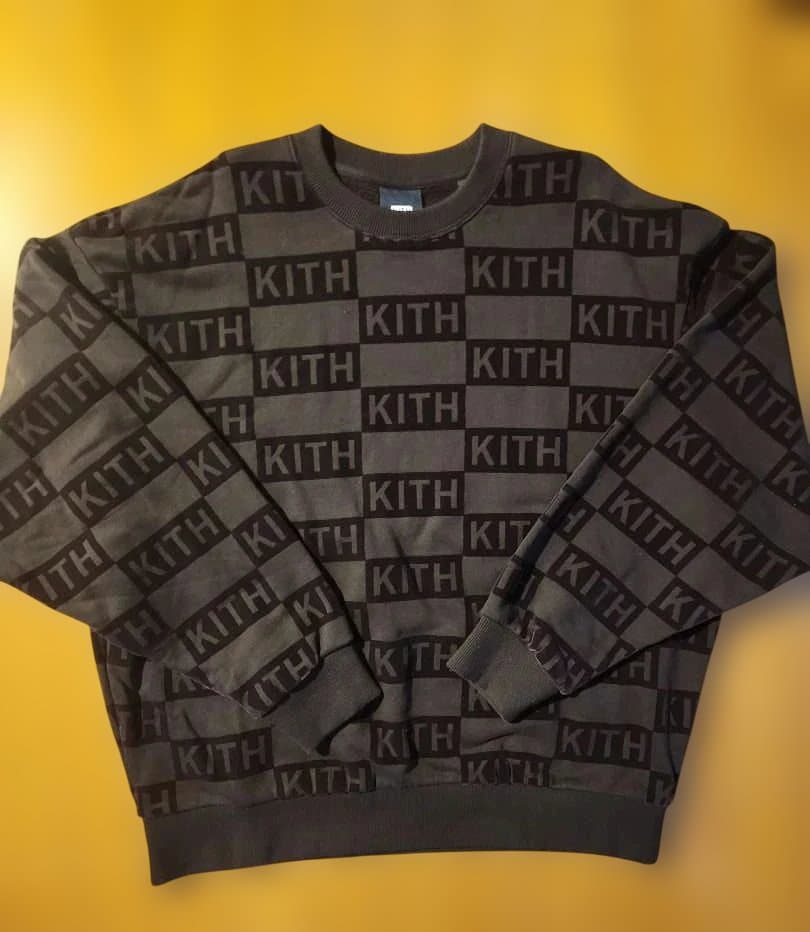 未使用　KITH フロックドモノグラムネルソンクルーネックトレーナー